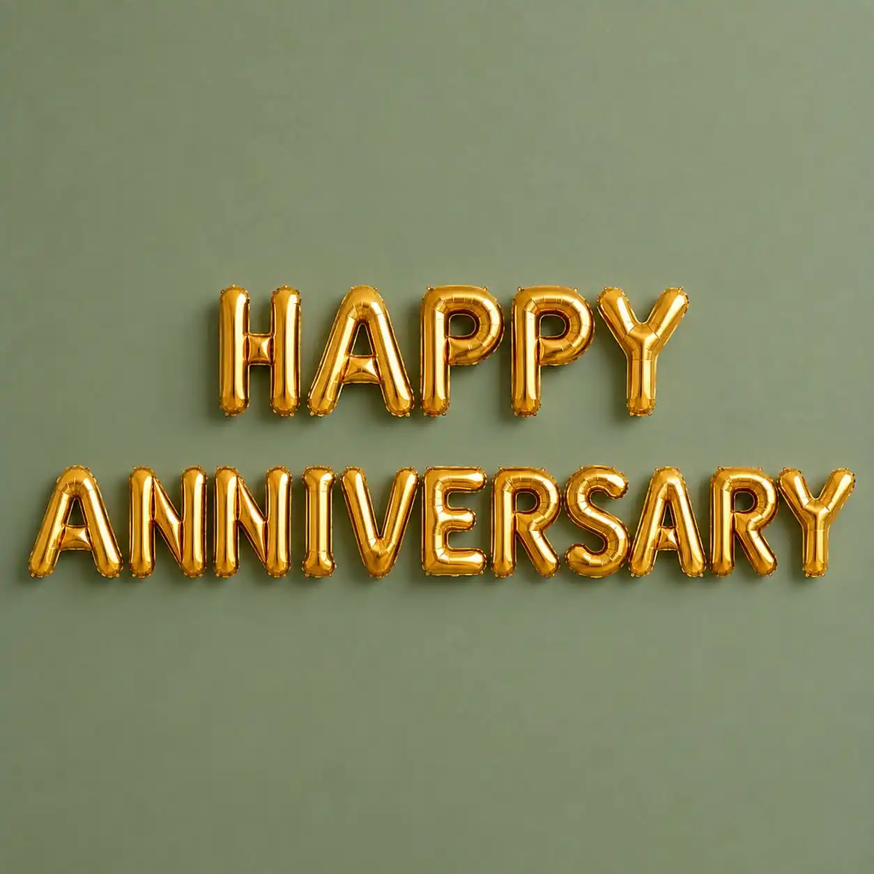 Golden Happy Anniversary Foil Balloon